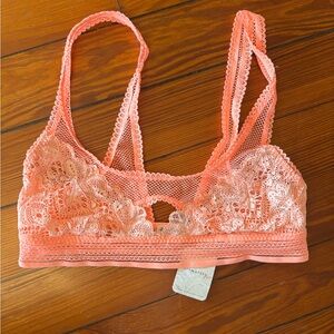 Elegant Coral Lace Bralette